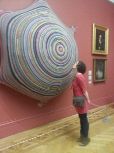 Big Crocheted Boob at Manchester Art Gallery